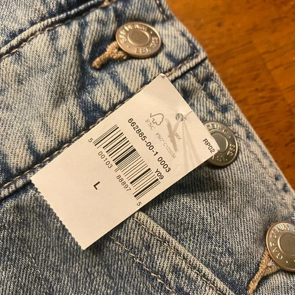 NWT GAP Light Blue Denim Overalls L - Picture 6 of 7